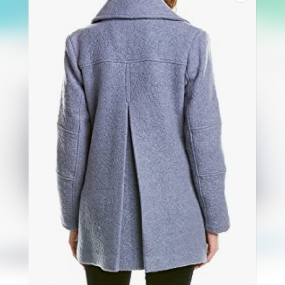 Kenneth Cole Women's Plus Asymmetrical Pressed Boucle Wool Swing Back Coat XXL - Picture 3 of 10